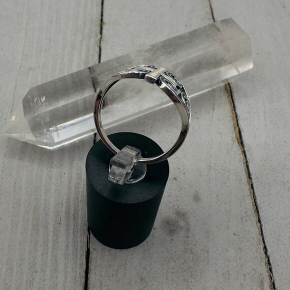 Lab Opal Cross Sterling Silver Ring - Picture 7 of 7